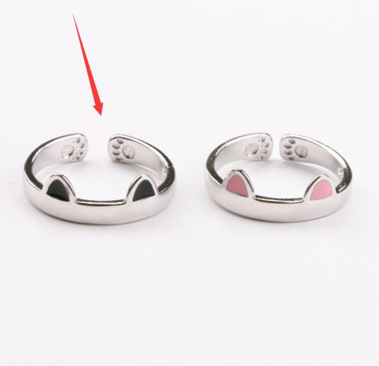 Korean Version Of Cute Cat Couple Ring
