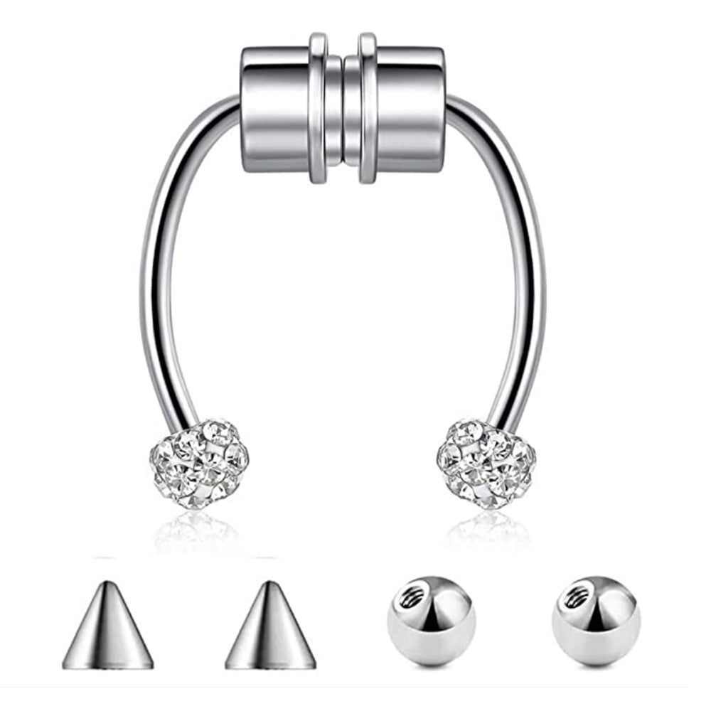 Piercing Stainless Steel Magnetic False Nose Ring