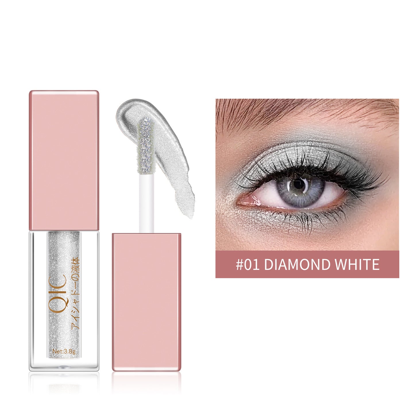 Liquid Eyeshadow Matte Diamond Pearlescent Waterproof Crushed Diamond Eyeshadow Liquid Professional Women's Cosmetics