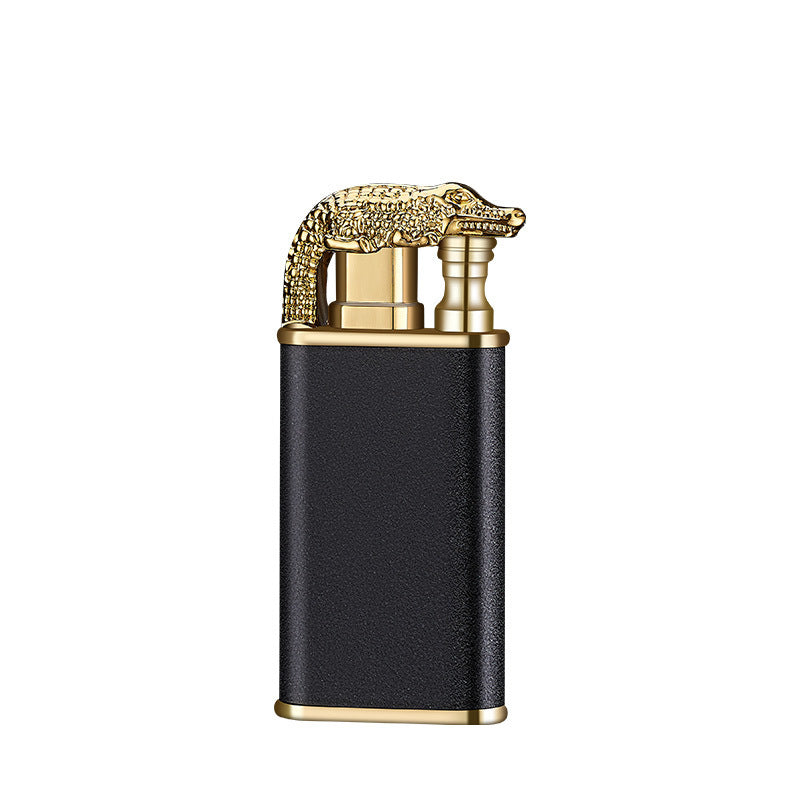 2022 Creative Blue Flame Lighter Dolphin Dragon Tiger Double Fire Metal Winproof Lighter Inflatable Lighter