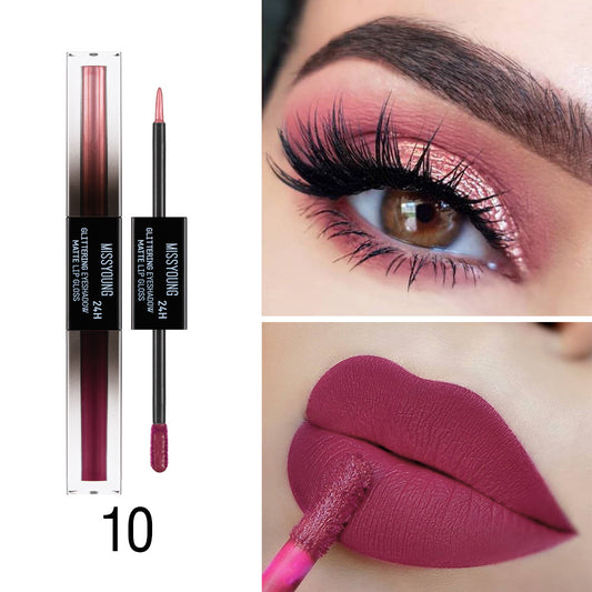 Double-ended Monochrome Eye Shadow And Lip Gloss