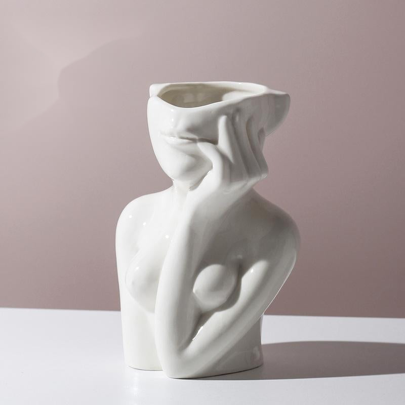 Human Body Shape Ceramic Vase
