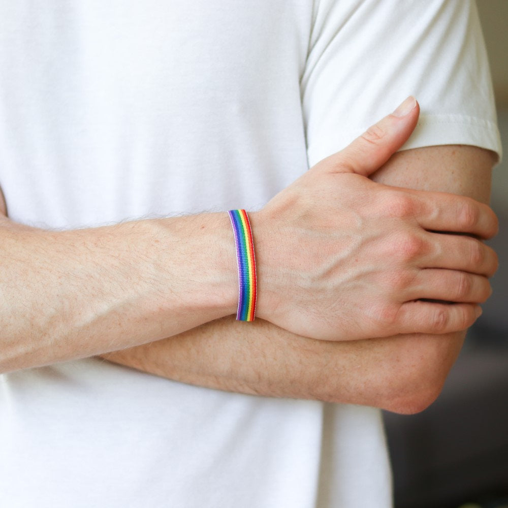 Simple Rainbow Color Bracelet Seven-color Personality Gay