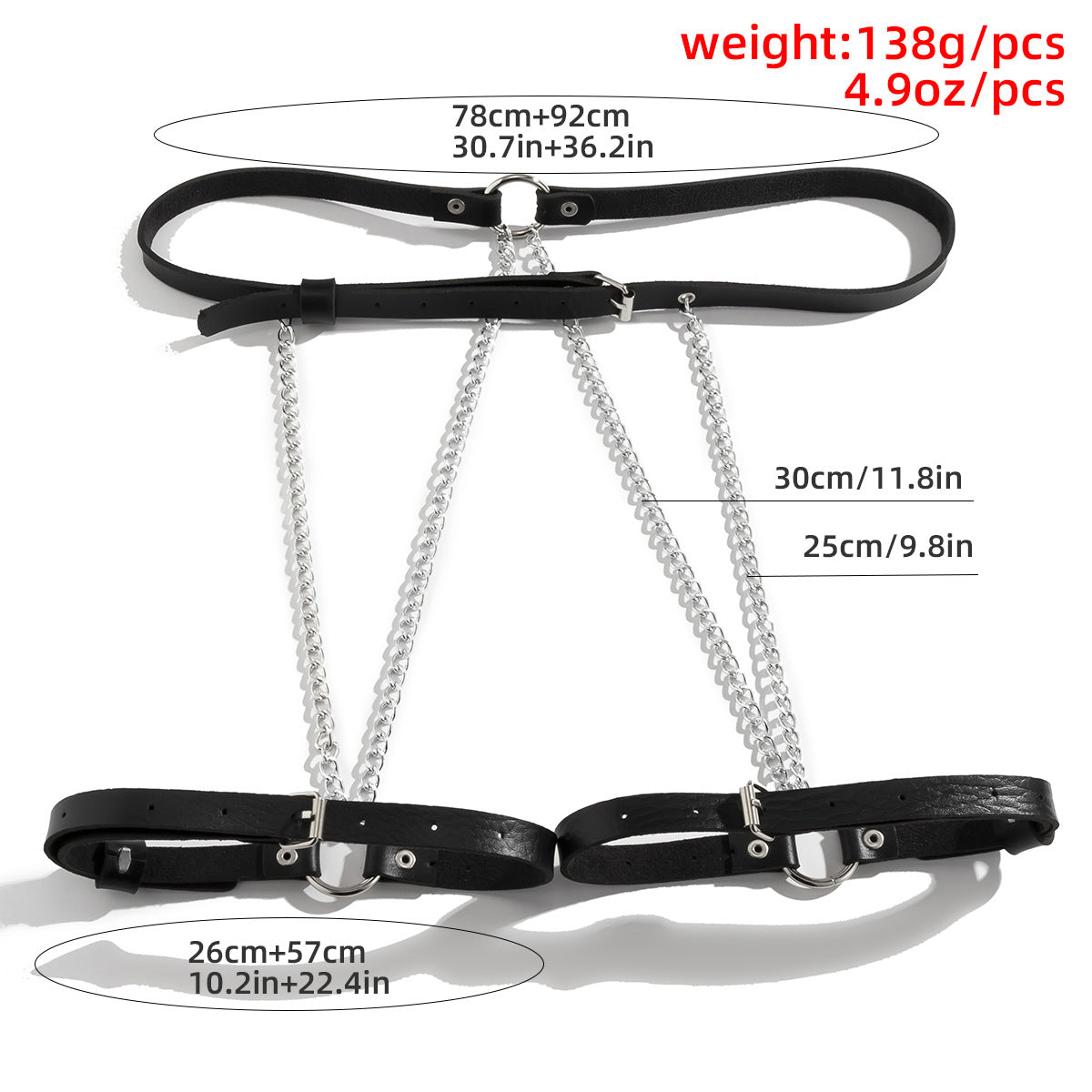 Chain PU Nightclub Style Belt And Leg Loop