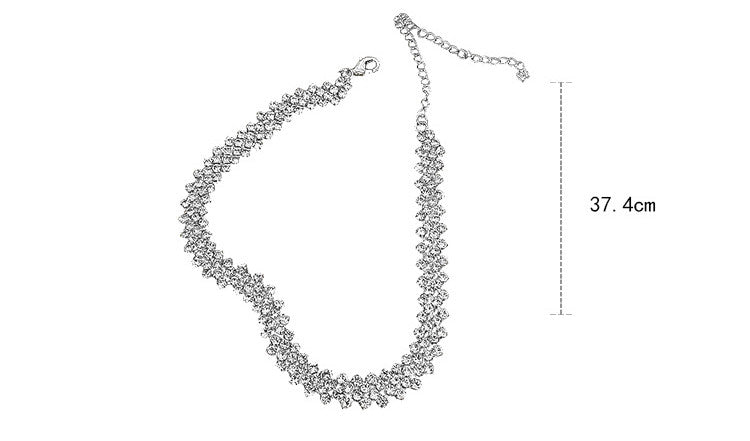 Full Rhinestone Necklace Necklace Clavicle Chain Necklace Fashion Necklace