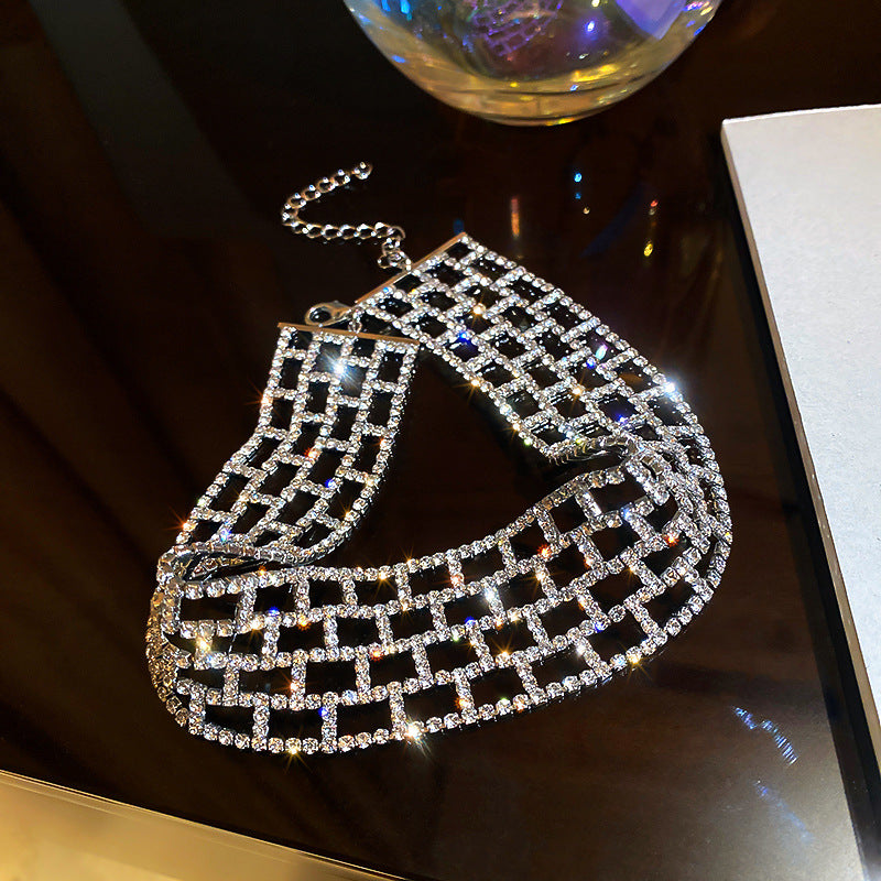 Diamond Diamond Choker Collar Clavicle Chain