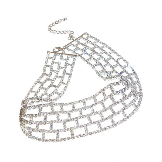 Diamond Diamond Choker Collar Clavicle Chain